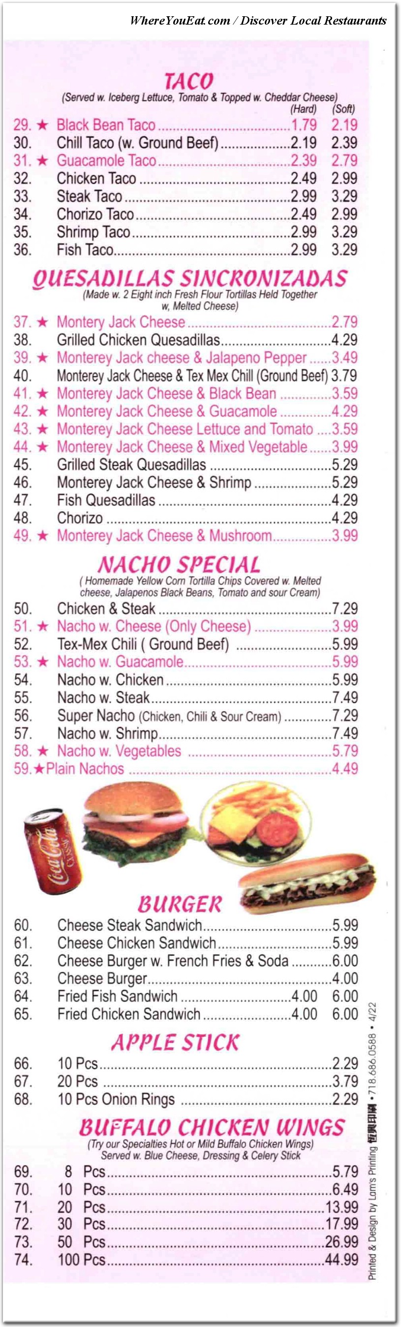 menu image