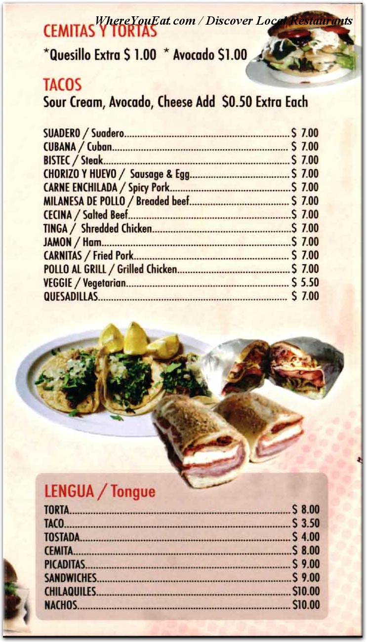 menu image