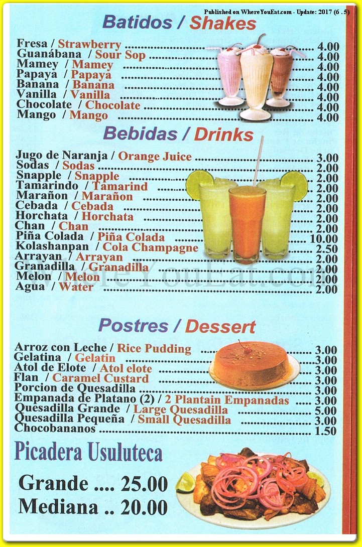 menu image