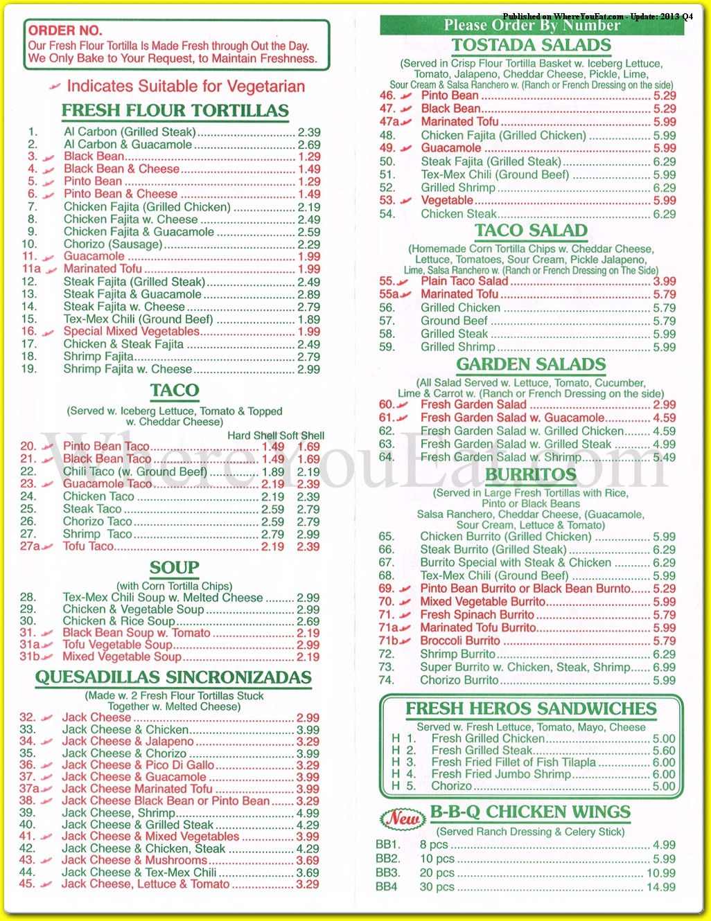 menu image