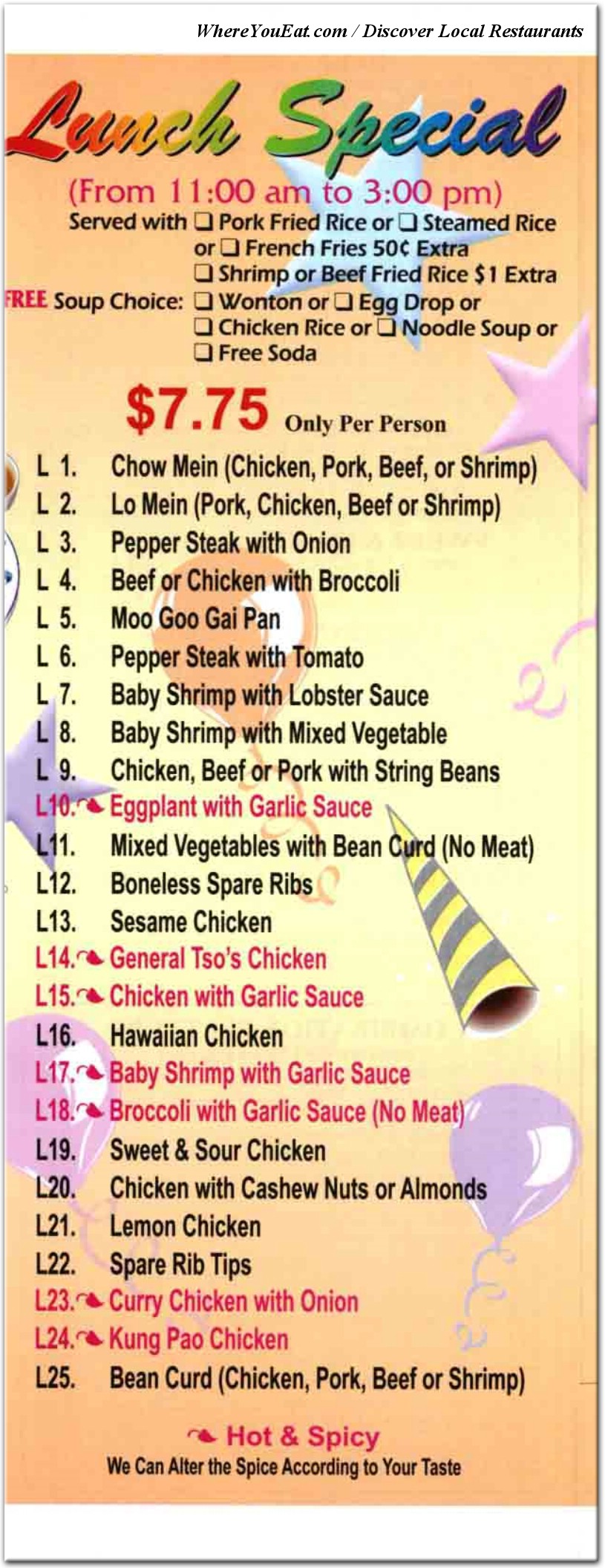 menu image