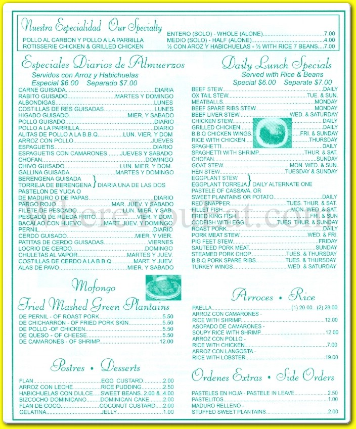 menu image