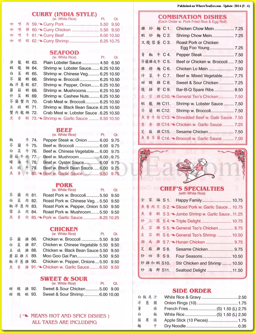 menu image