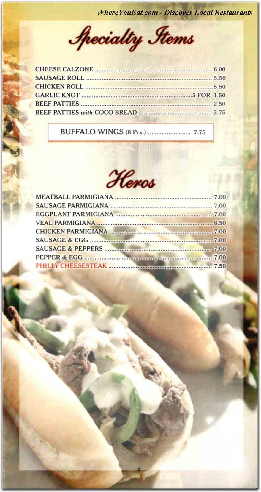 menu image