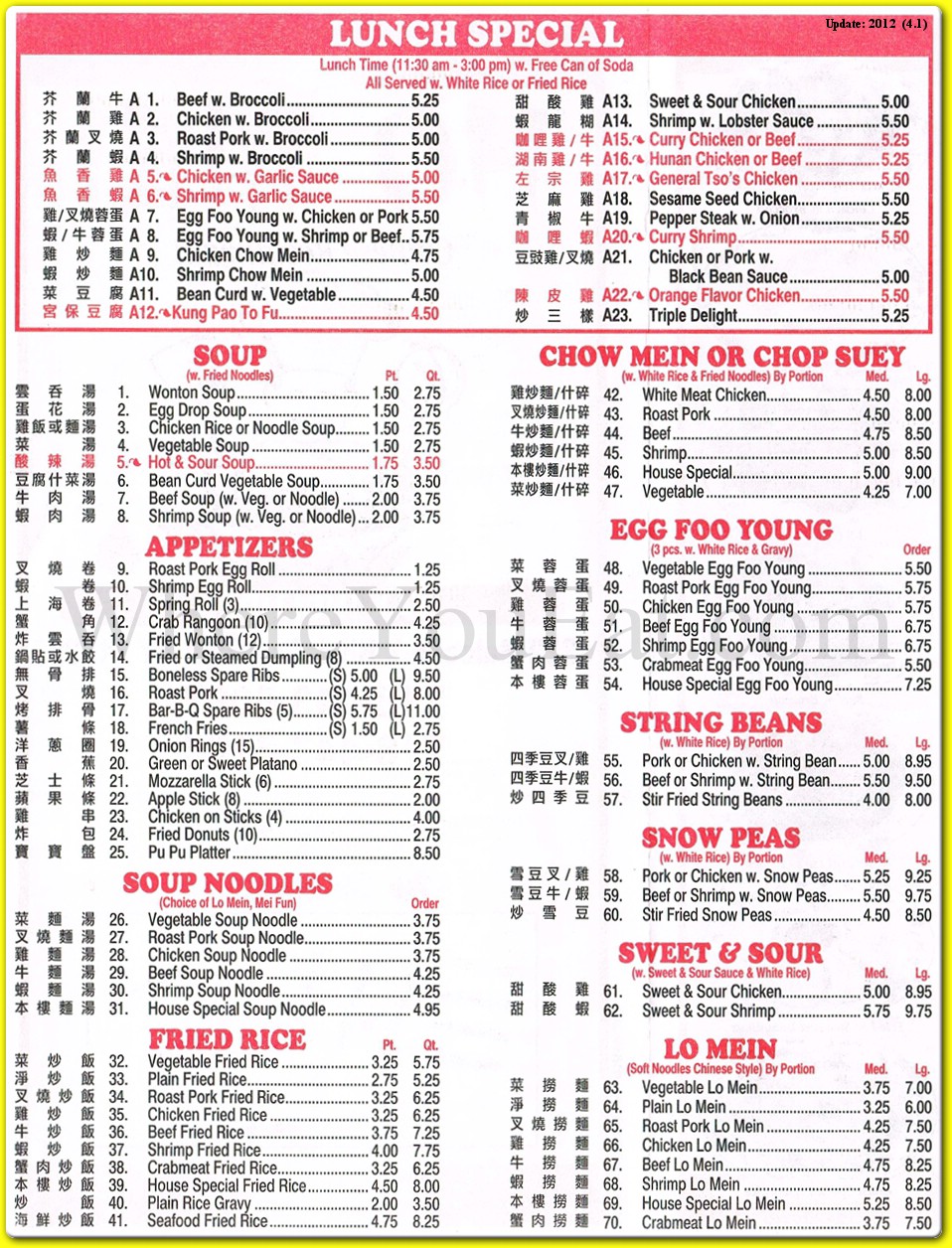 menu image