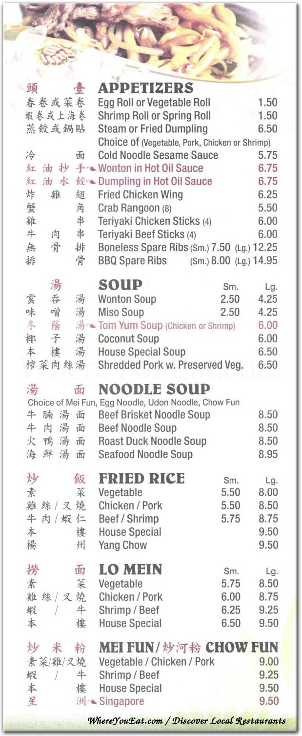 menu image