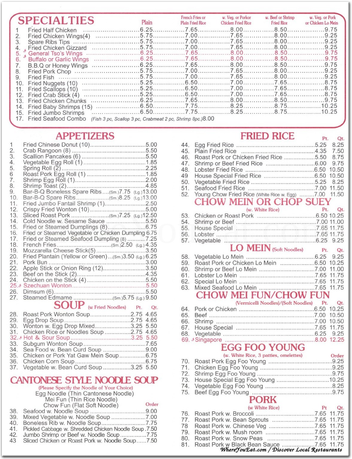 menu image