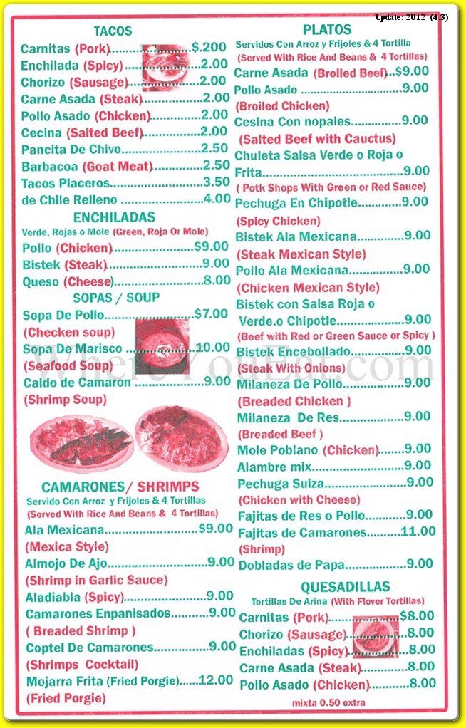 menu image