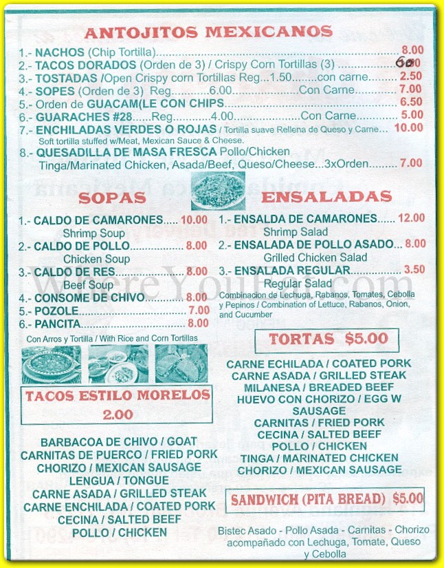 menu image