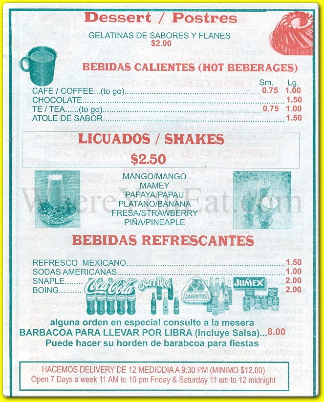 menu image