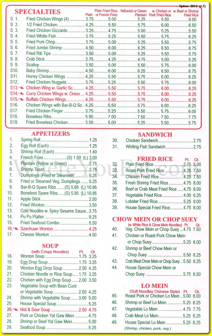 menu image