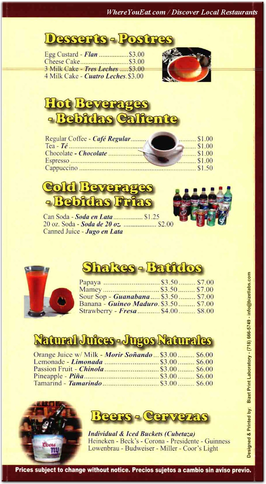 menu image