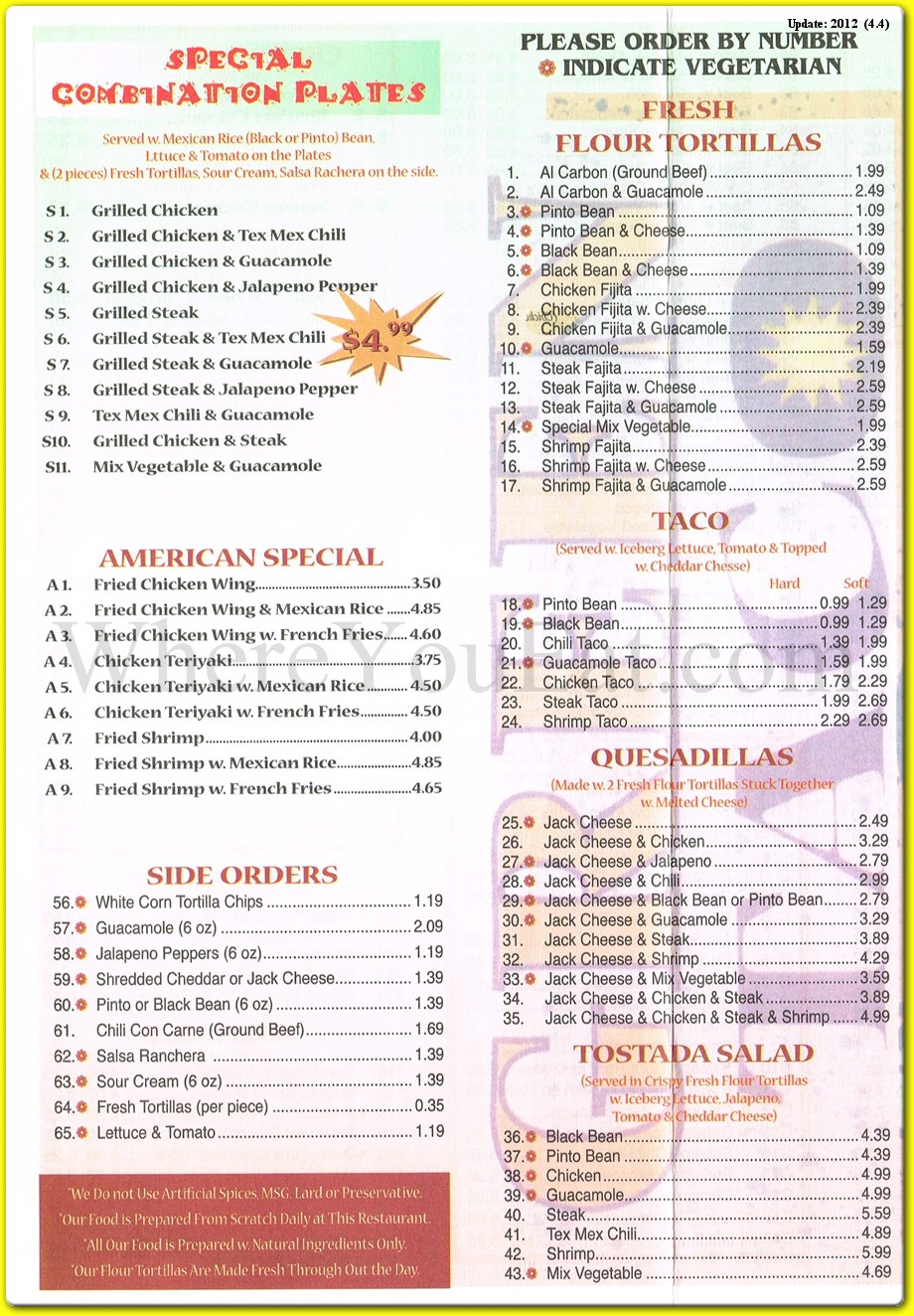 menu image