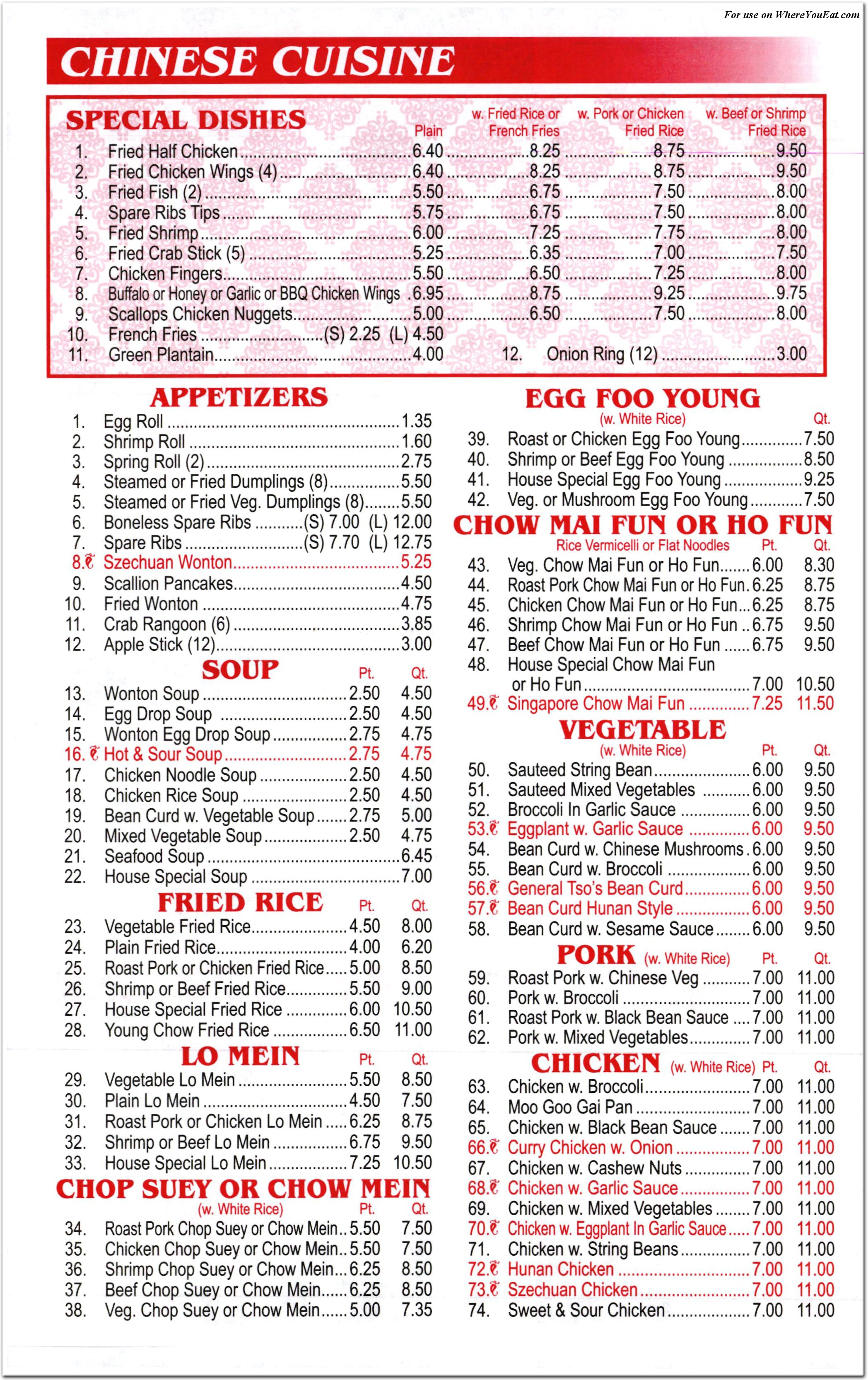 menu image