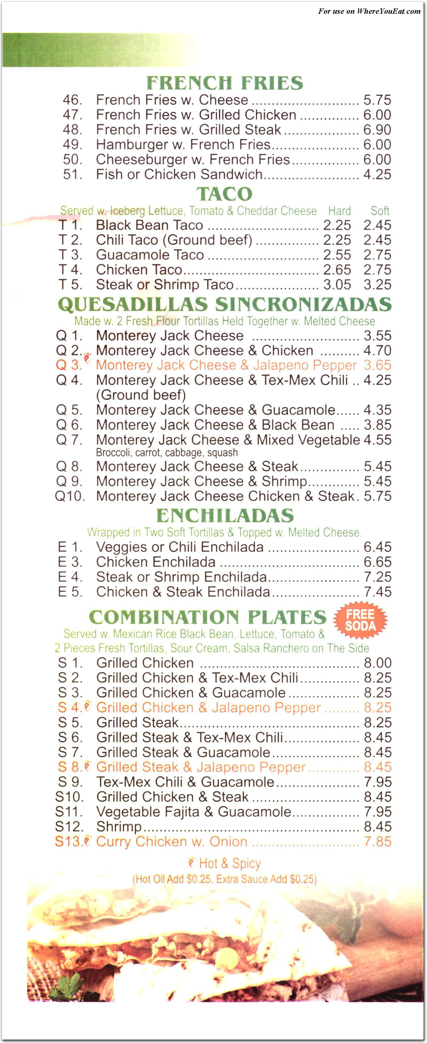 menu image