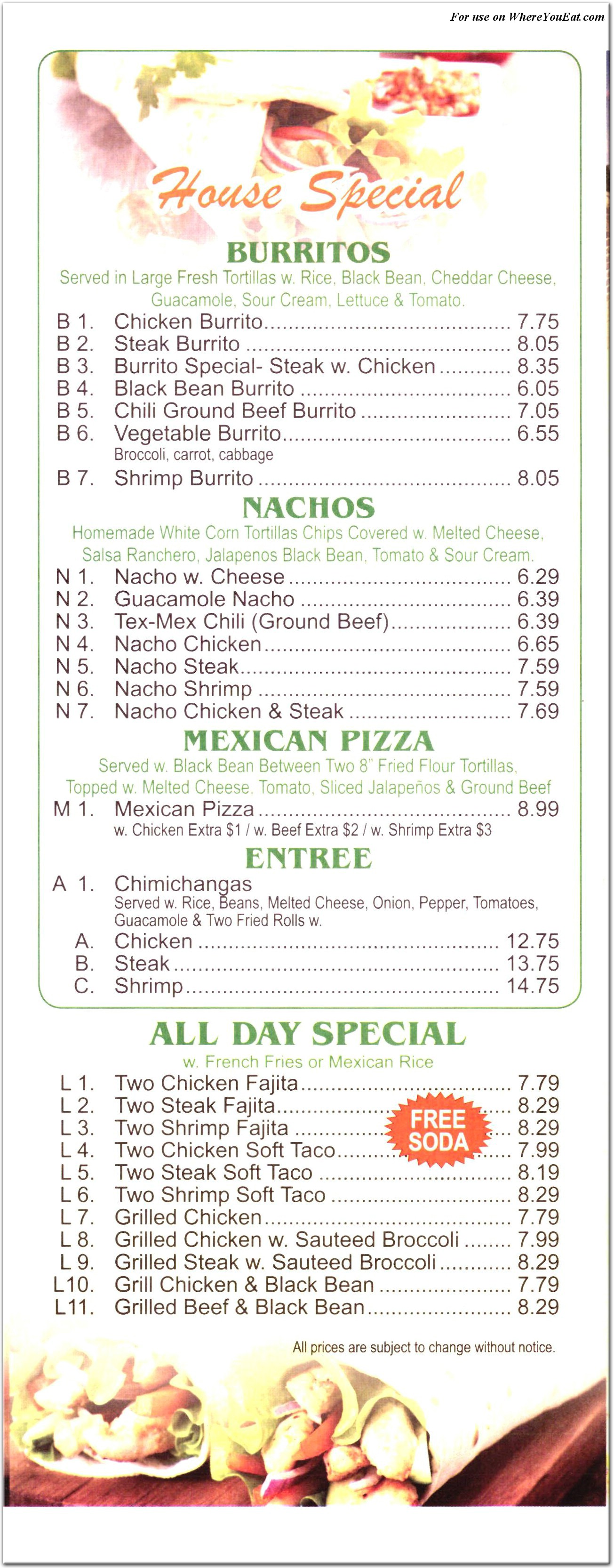 menu image