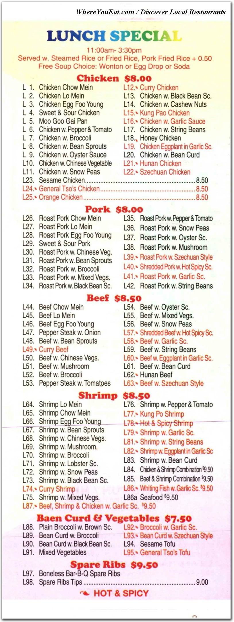 menu image