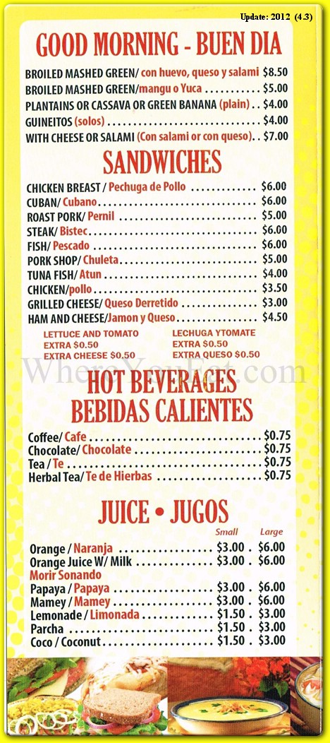 menu image