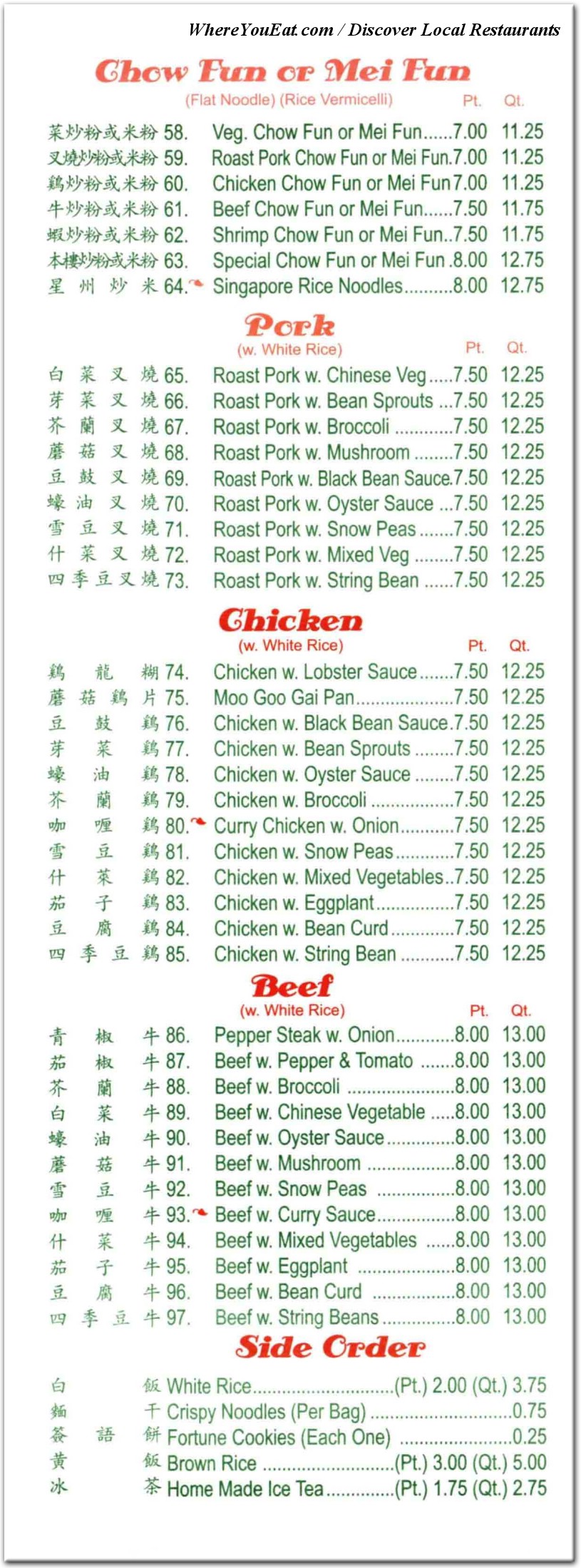 menu image