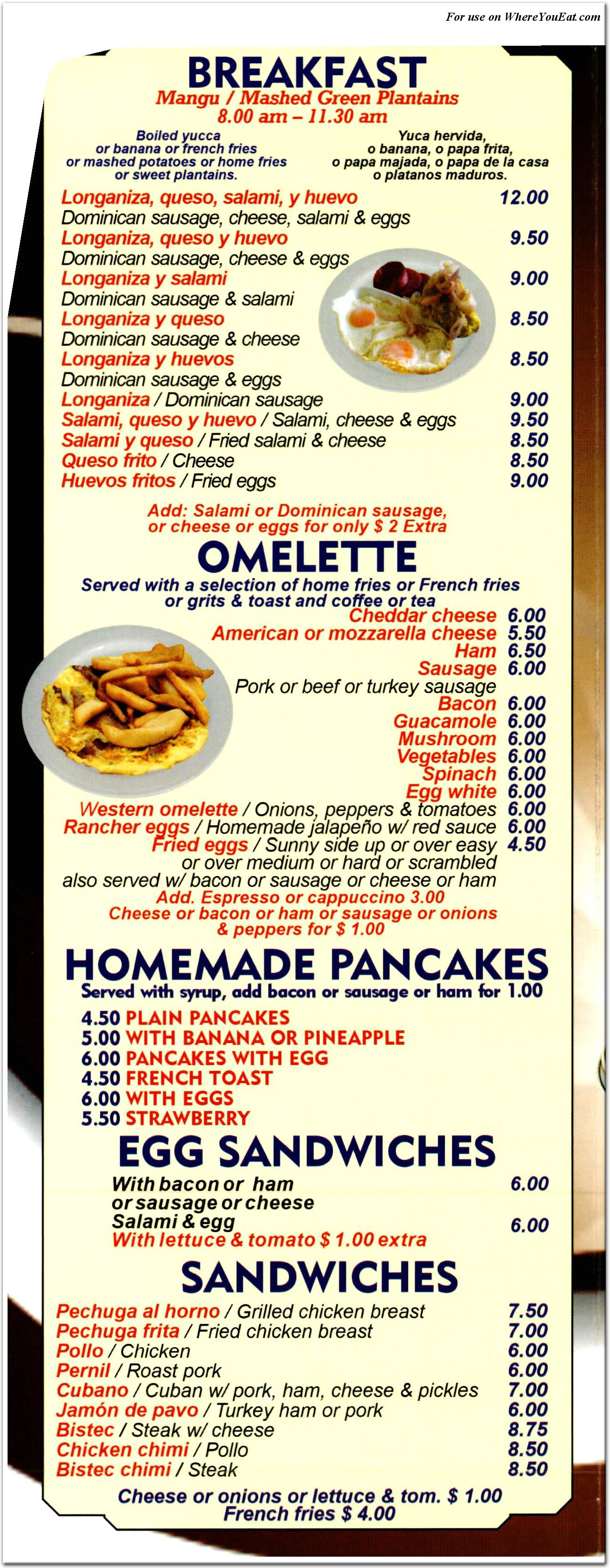 menu image