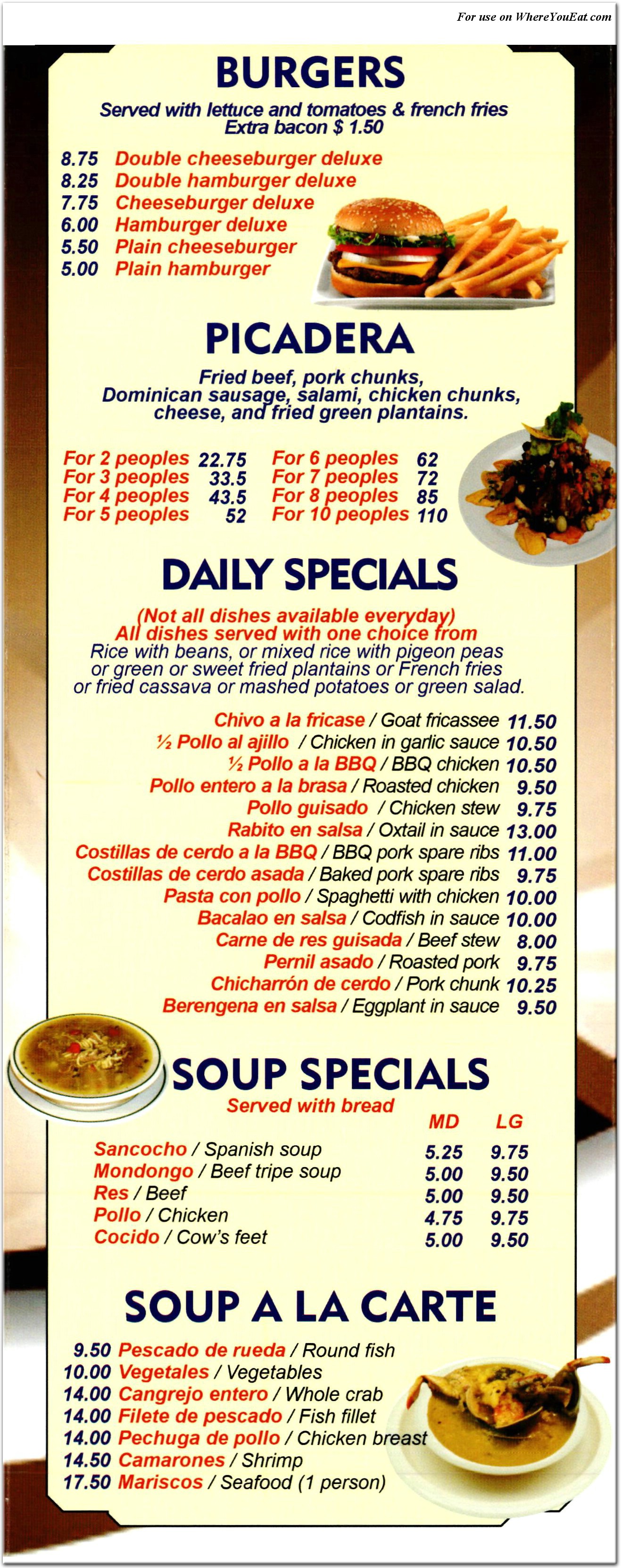 menu image