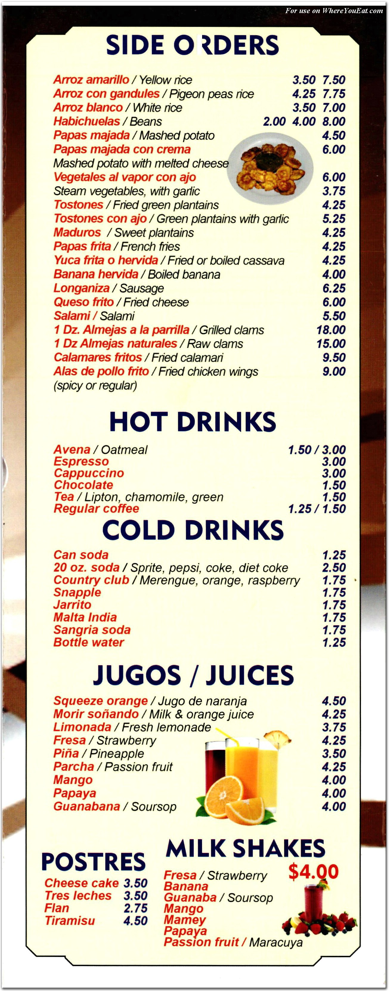 menu image