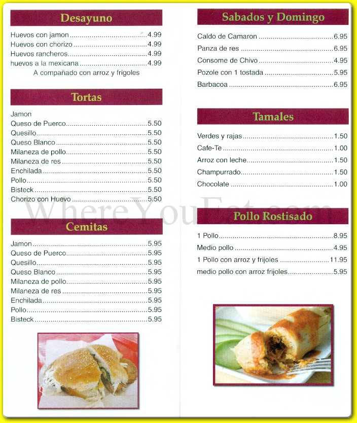 menu image