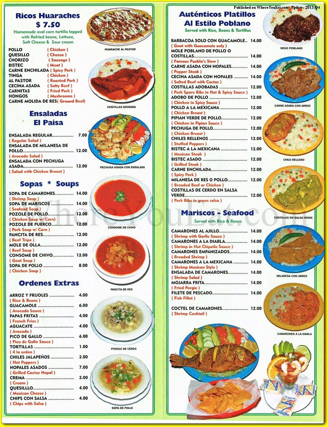 menu image