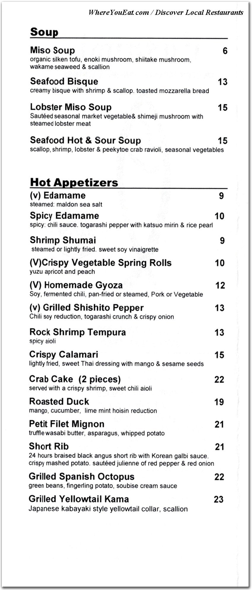 menu image