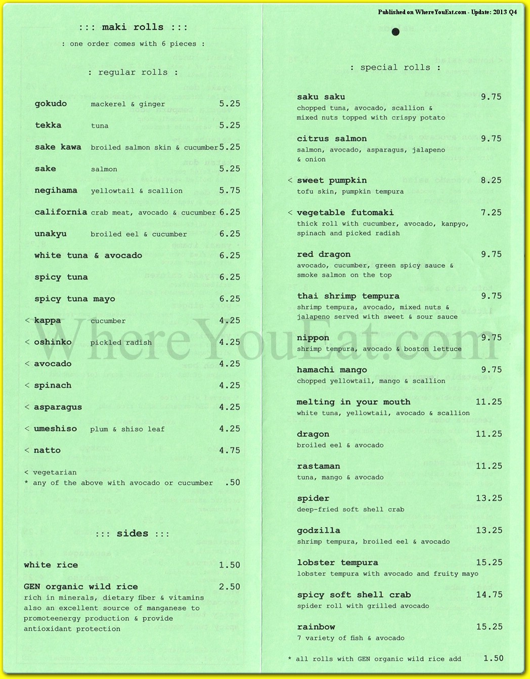 menu image