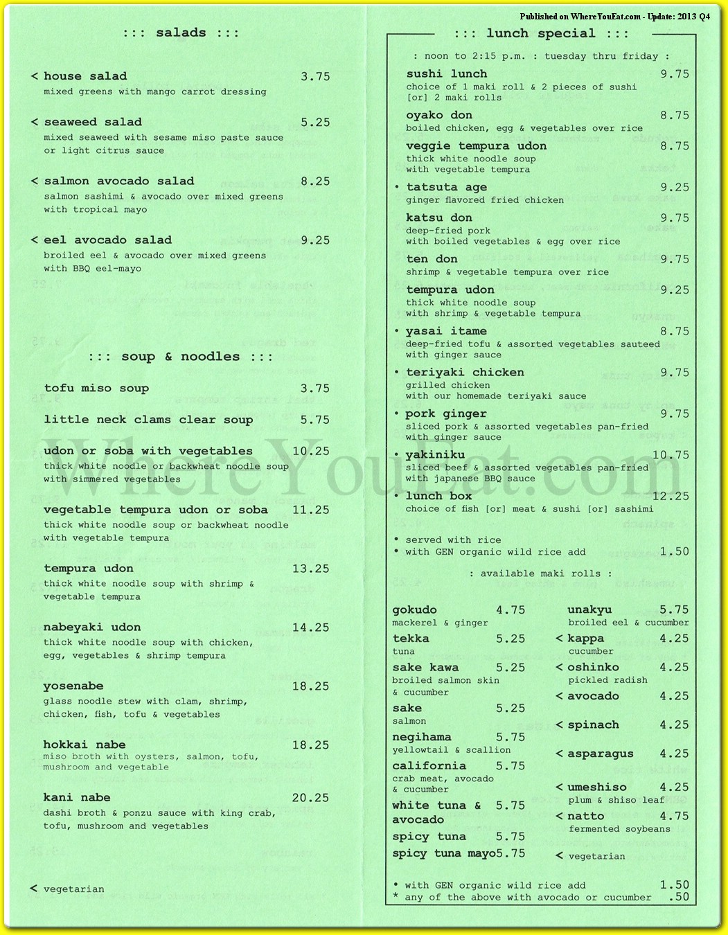 menu image