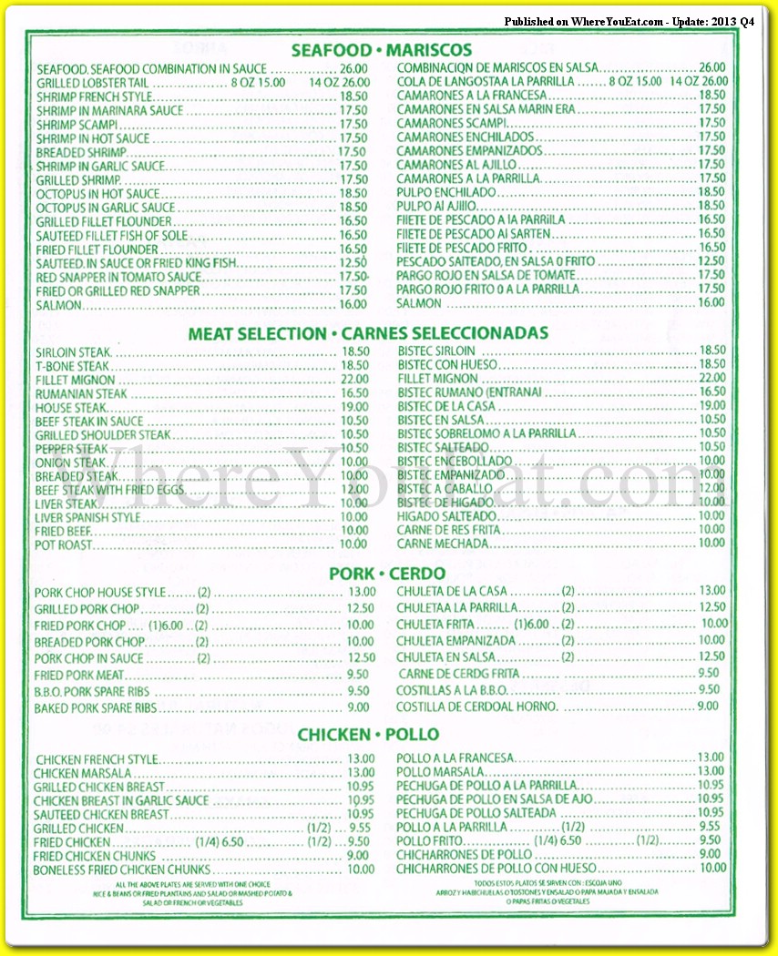 menu image