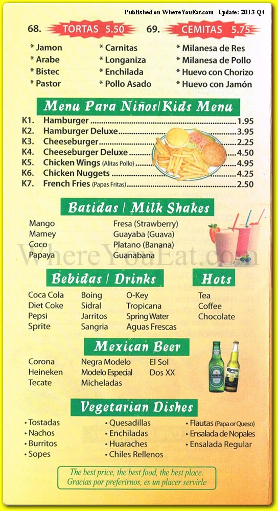 menu image