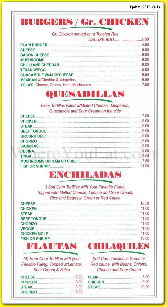 menu image