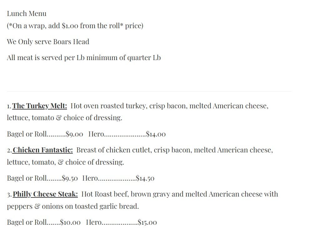 menu image