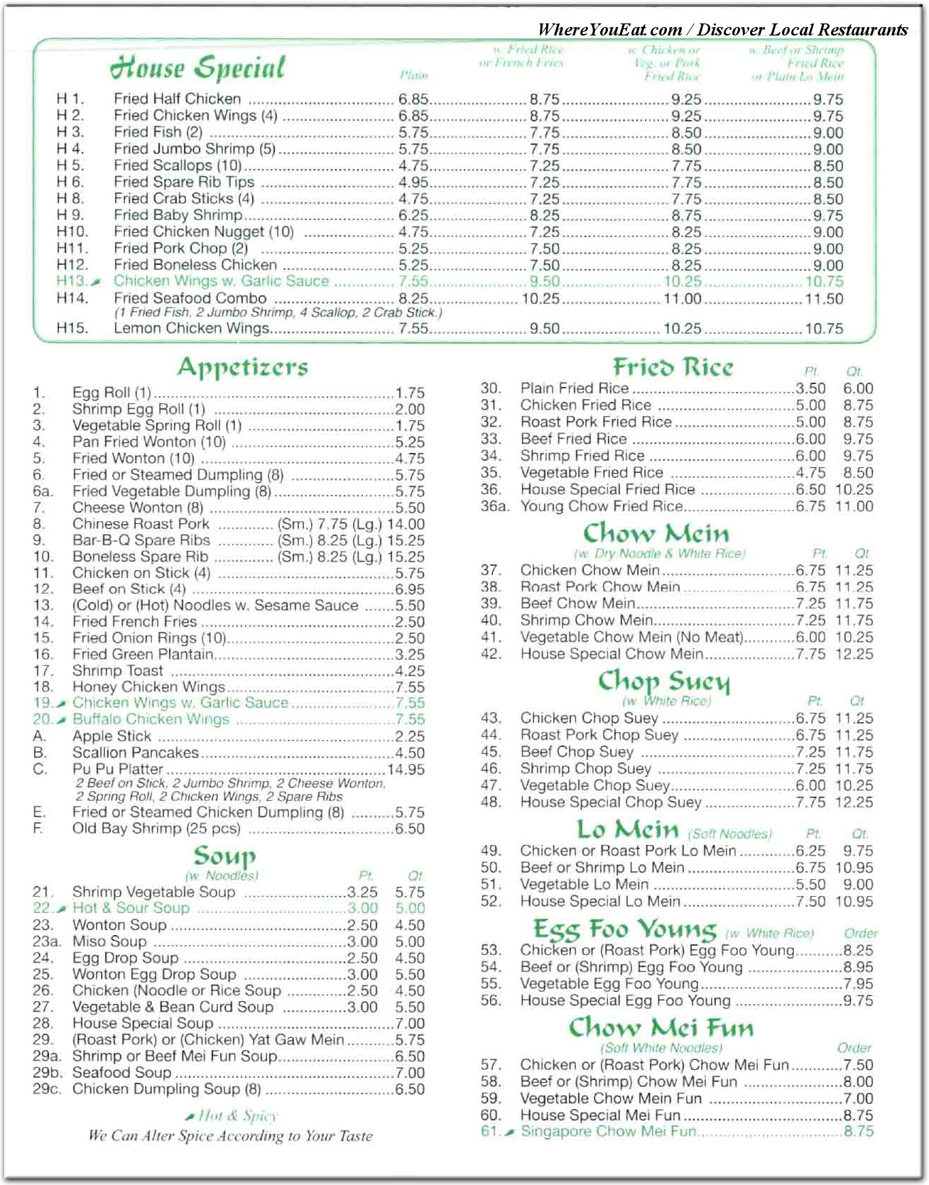 menu image