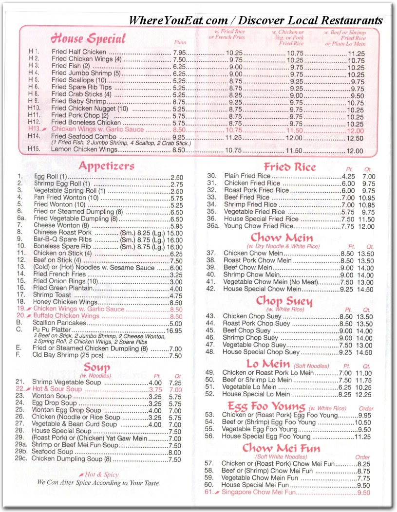 menu image