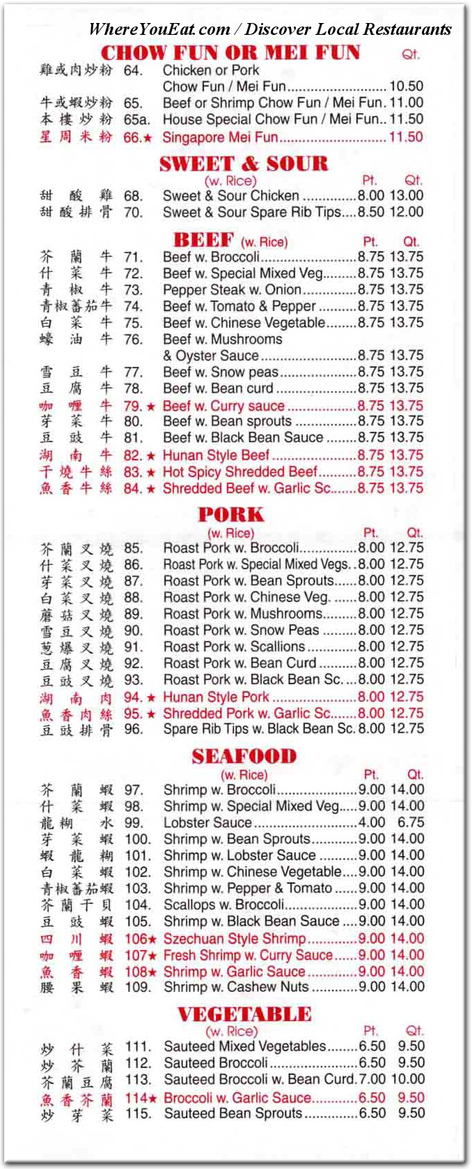 menu image