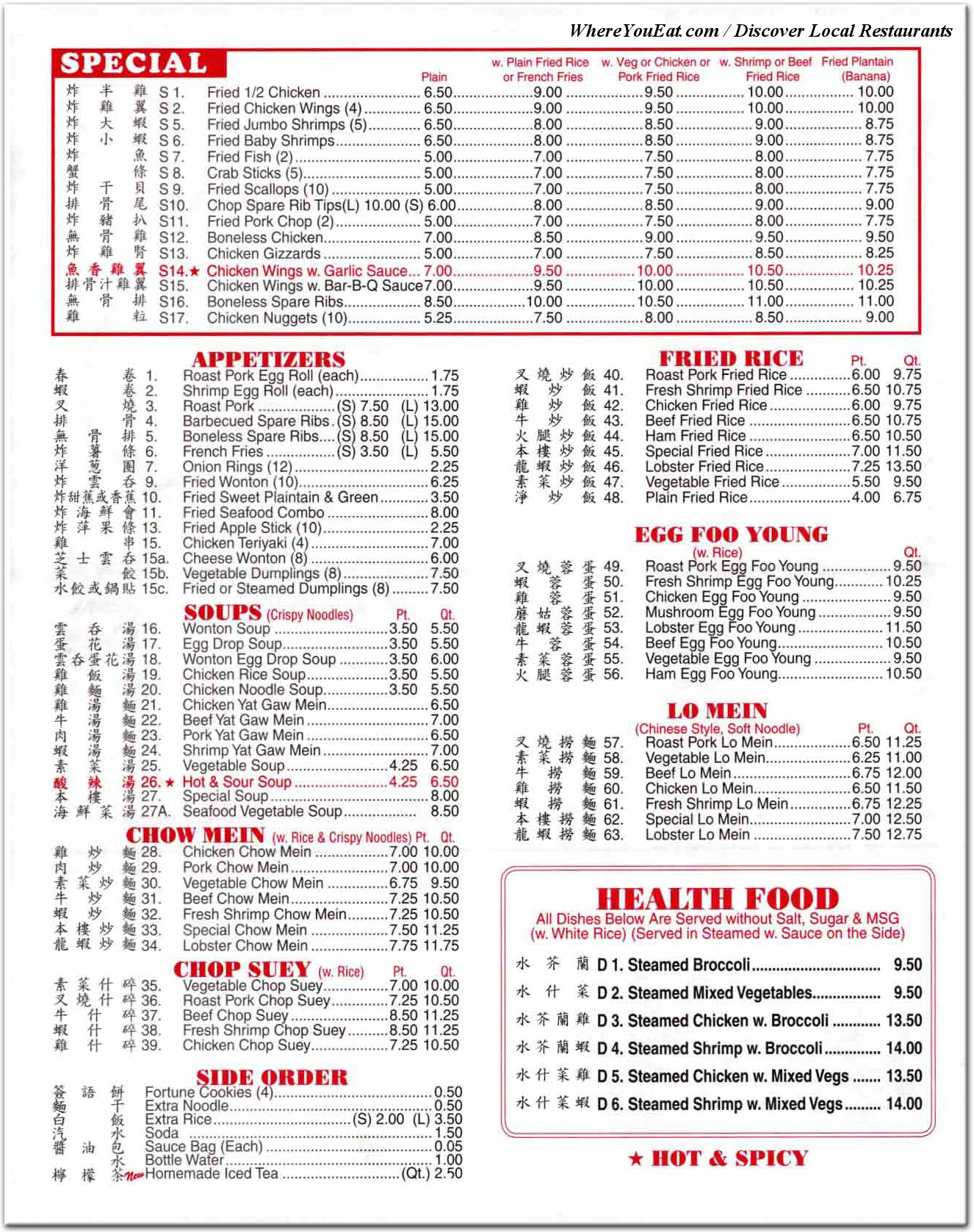 menu image