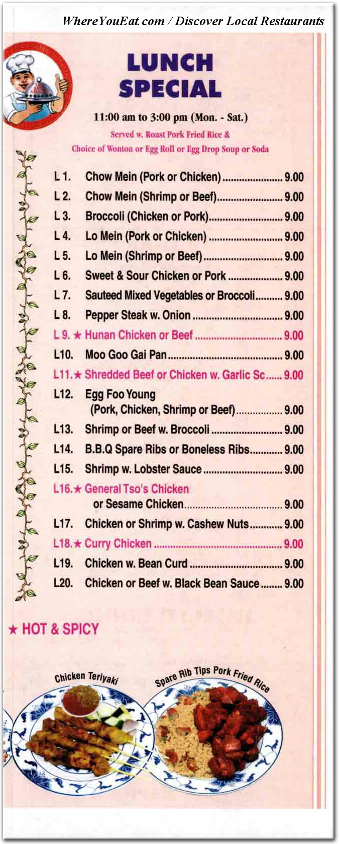 menu image