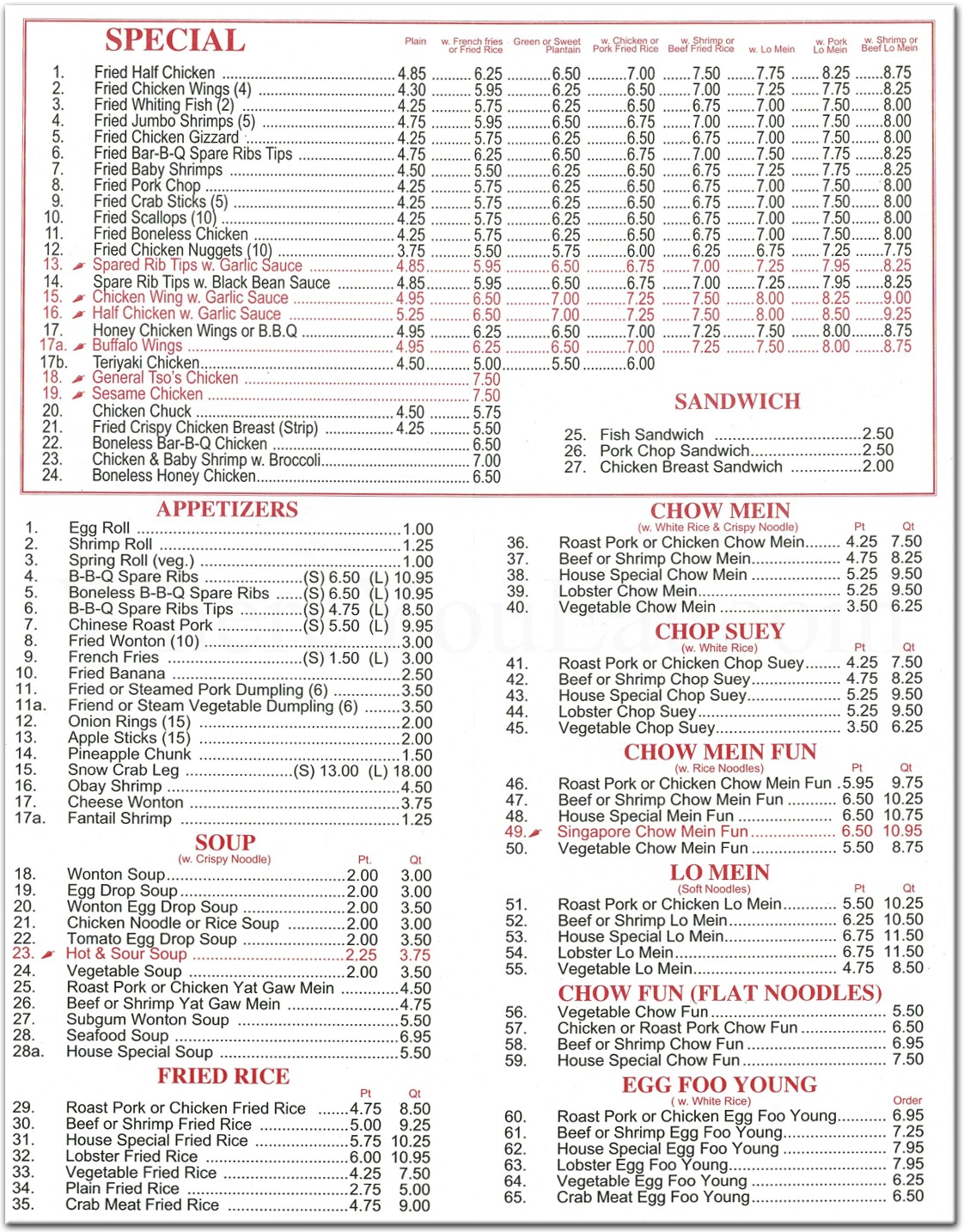 menu image