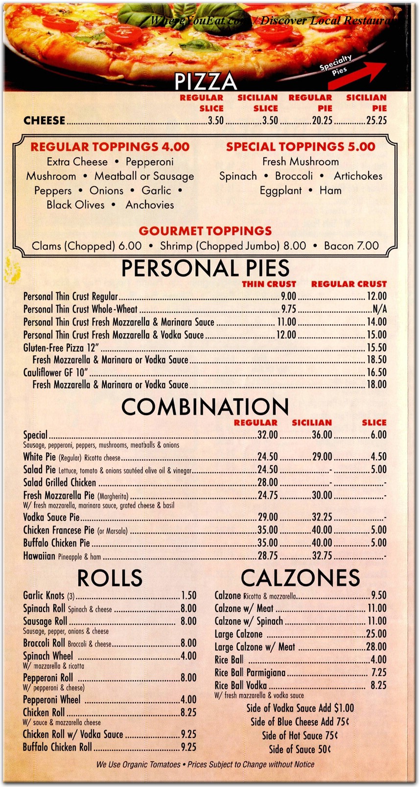 menu image