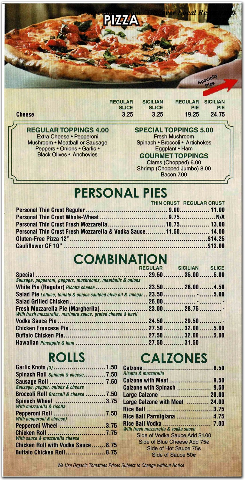 menu image