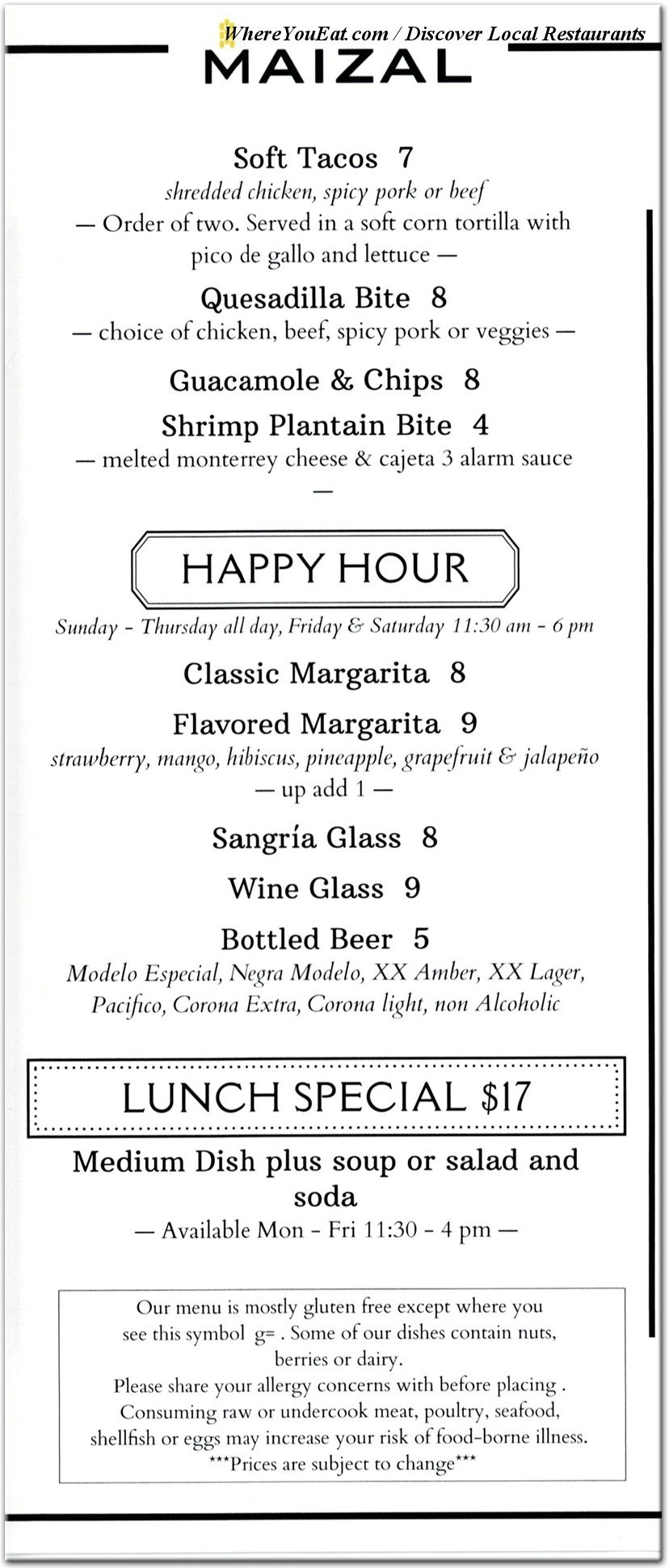 menu image