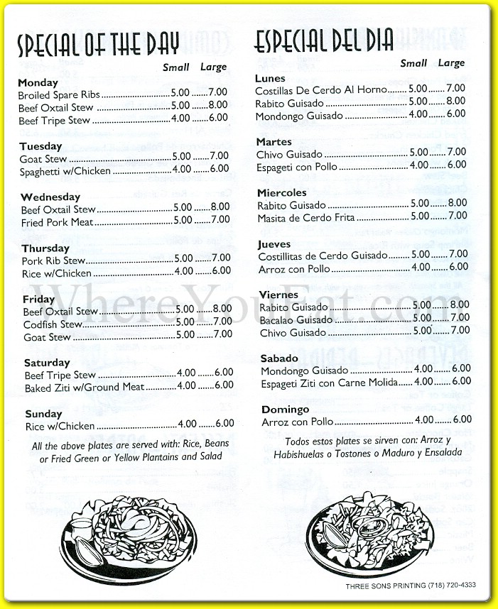 menu image