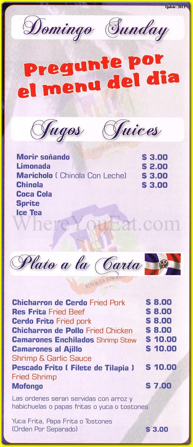 menu image