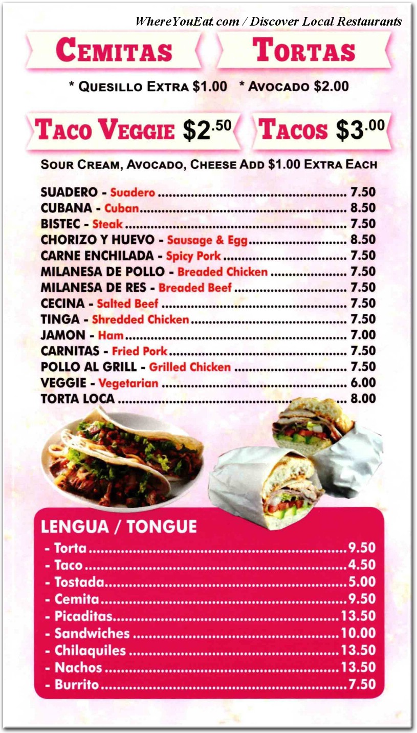 menu image