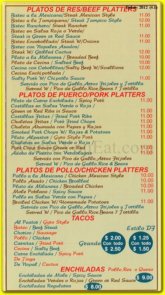 menu image