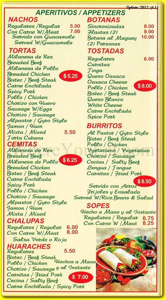 menu image