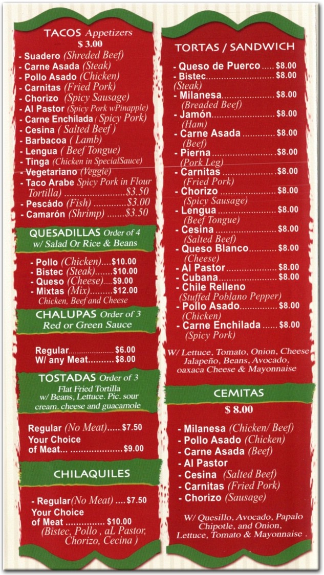 menu image